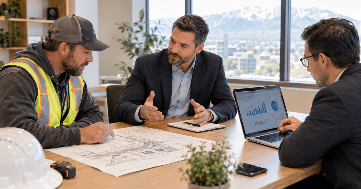Colorado consultant and contractor reviewing insurance coverage options with a broker